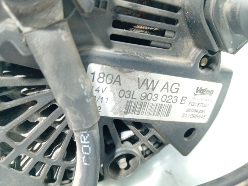 Recambio de alternador para volkswagen passat b7 (362) 2.0 tdi referencia OEM IAM 03L903023B / 03L903023BX  