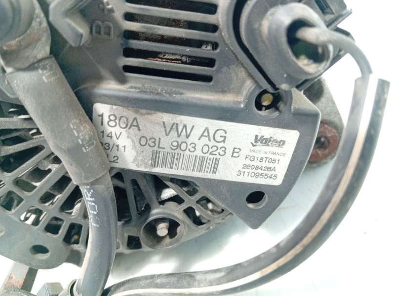 Recambio de alternador para volkswagen passat b7 (362) 2.0 tdi referencia OEM IAM 03L903023B / 03L903023BX  