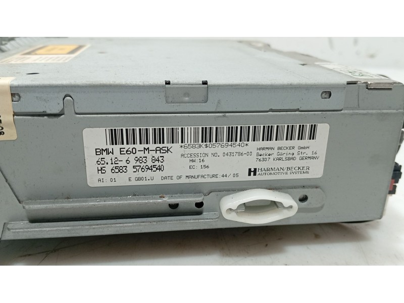 Recambio de sistema audio / radio cd para bmw 5 (e60) 525 d referencia OEM IAM   
