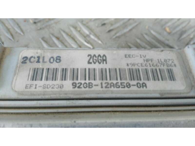 Recambio de centralita motor uce para ford sierra turnier cl   |   0.87 - ... | 1987 | 105 cv / 77 kw referencia OEM IAM 92GB12A