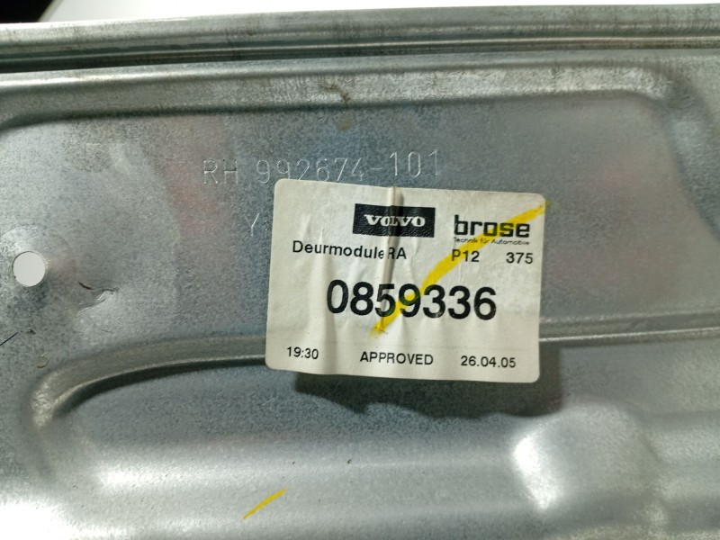 Recambio de elevalunas trasero derecho para volvo v50 (545) 2.0 d referencia OEM IAM 31253516  