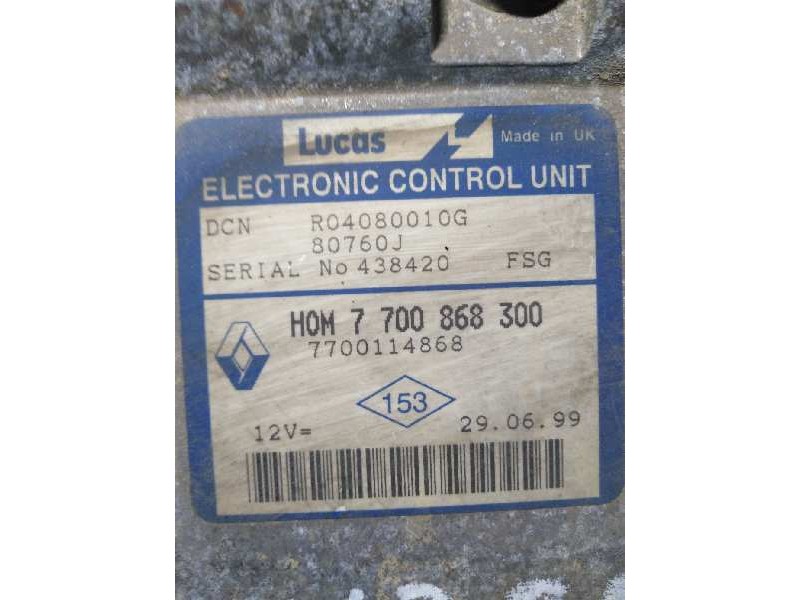Recambio de centralita motor uce para  referencia OEM IAM HOM7700868300 7700114868 