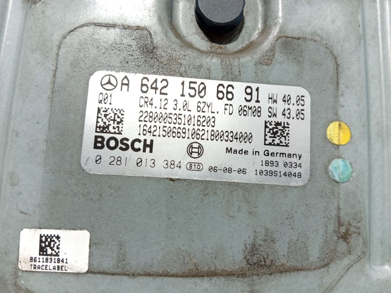 Recambio de centralita motor uce para mercedes-benz clase m (w164) ml 280 cdi 4-matic (164.120) referencia OEM IAM   