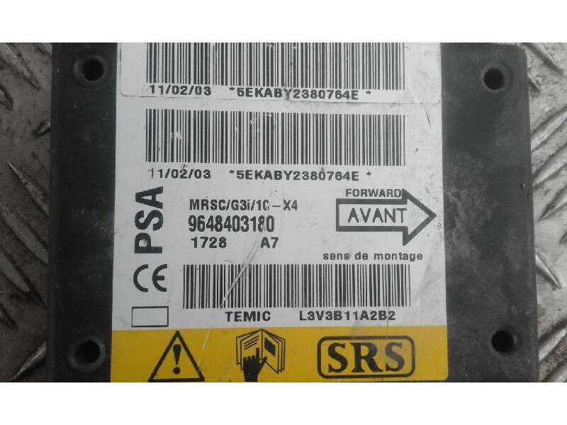 Recambio de centralita airbag para citroen c5 berlina 2.0 hdi   |   0.01 - 0.04 | 2001 - 2004 | 109 cv / 80 kw referencia OEM IA