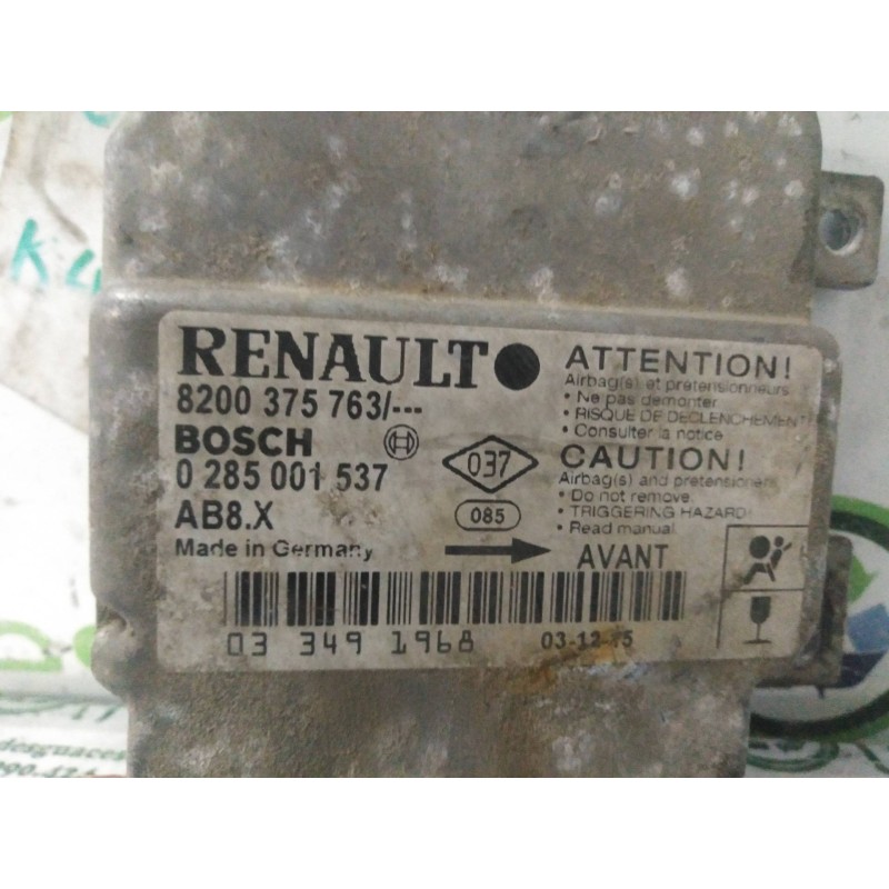 Recambio de centralita airbag para renault clio ii fase i (b/cbo)    |   0.98 - 0.01 | 1998 - 2001 referencia OEM IAM 8200098401