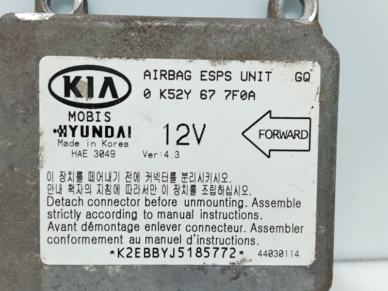 Recambio de centralita airbag para kia carnival ii (gq) 2.9 crdi referencia OEM IAM   