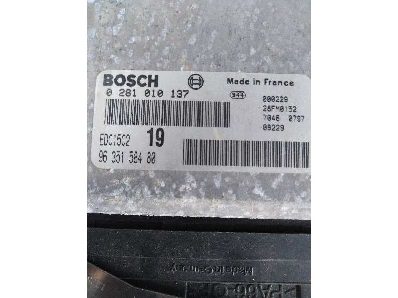 Recambio de centralita motor uce para  referencia OEM IAM 0281010137 9635158480 