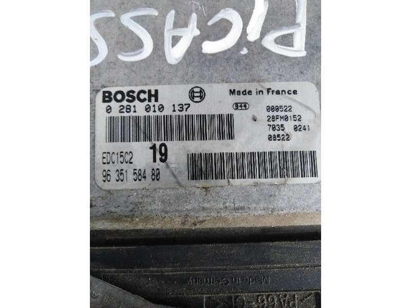 Recambio de centralita motor uce para  referencia OEM IAM 0281010137 9635158480 