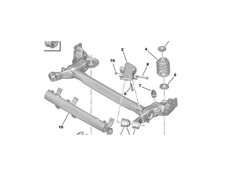 Recambio de puente trasero para peugeot 207/207+ (wa_, wc_) 1.6 hdi referencia OEM IAM 5148V2  