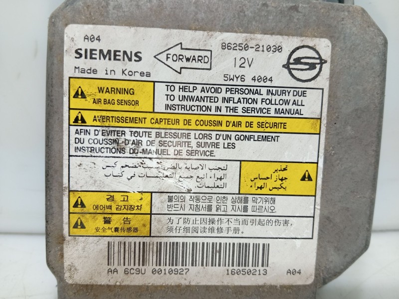 Recambio de centralita airbag para ssangyong rodius i 2.7 xdi referencia OEM IAM   