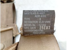 Recambio de cinturon seguridad trasero derecho para ssangyong rodius i 2.7 xdi referencia OEM IAM 7560221102EAJ   2