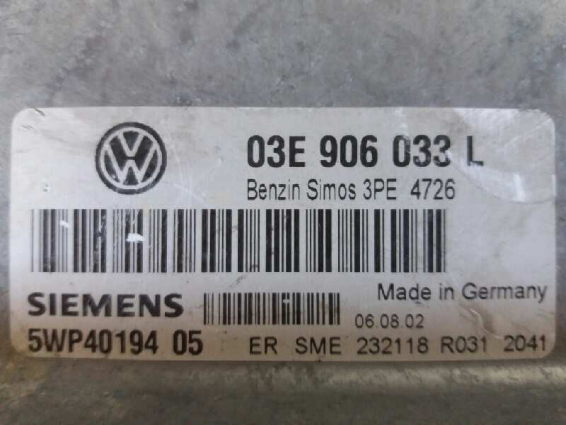 Recambio de centralita motor uce para  referencia OEM IAM 03E906033P 5WP4019605 