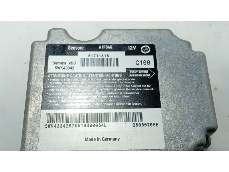 Recambio de centralita airbag para fiat stilo van (192_) 1.9 jtd (192dxs1a) referencia OEM IAM   