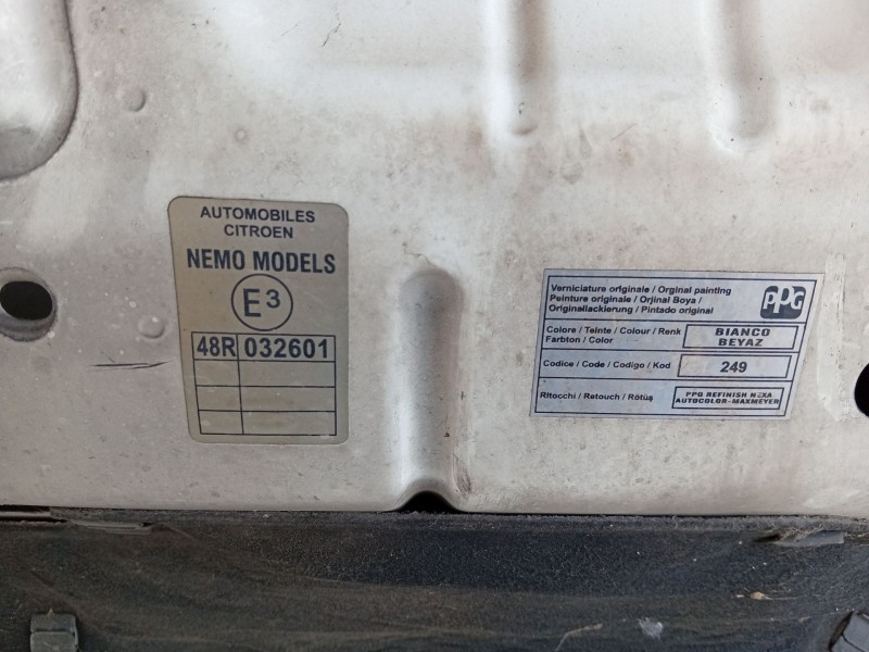 Recambio de capot para citroën nemo furgoneta/monovolumen (aa_) 1.4 hdi referencia OEM IAM   