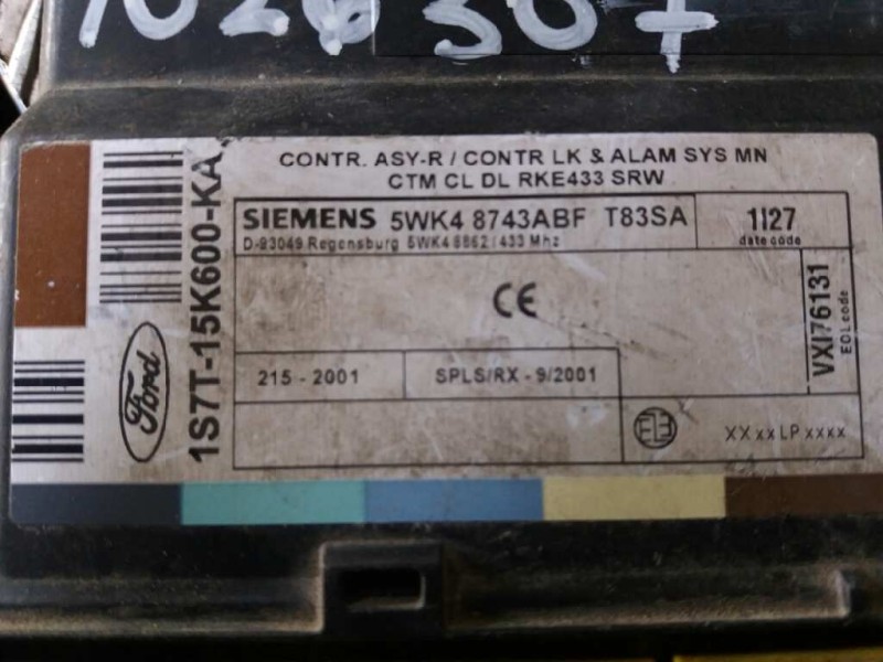 Recambio de modulo electronico para ford mondeo berlina (ge) trend   |   09.00 - 12.02 | 2000 - 2002 | 116 cv / 85 kw referencia