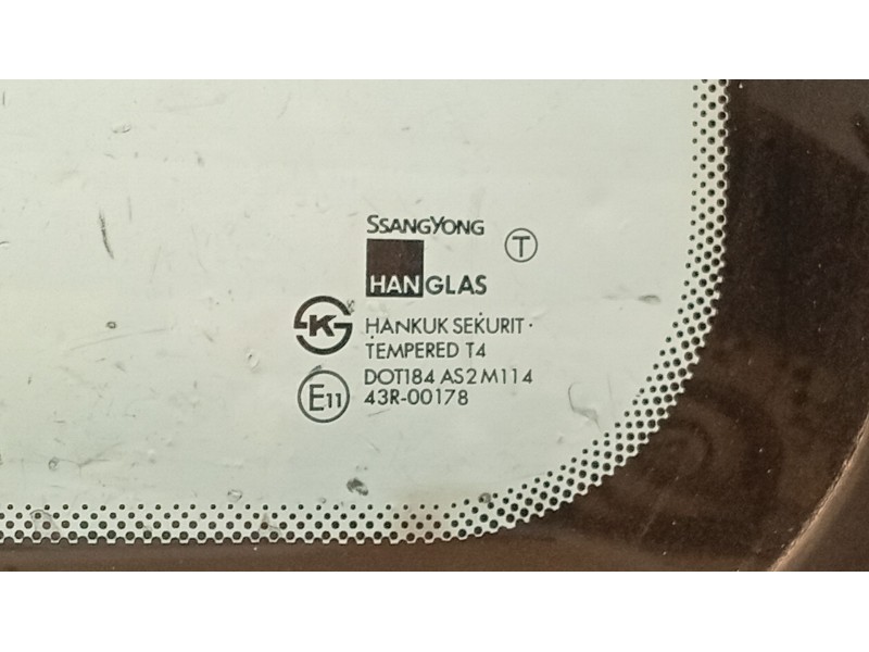 Recambio de luna custodia trasera izquierda para ssangyong korando 2.3 turbodiesel cat referencia OEM IAM   