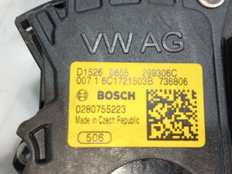Recambio de pedal acelerador para volkswagen polo v (6r1, 6c1) 1.0 referencia OEM IAM 6C1721503D  