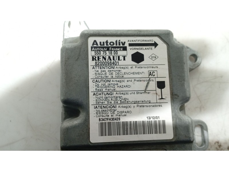 Recambio de centralita airbag para renault kangoo (kc0/1_) 1.9 dti (kc0u) referencia OEM IAM   