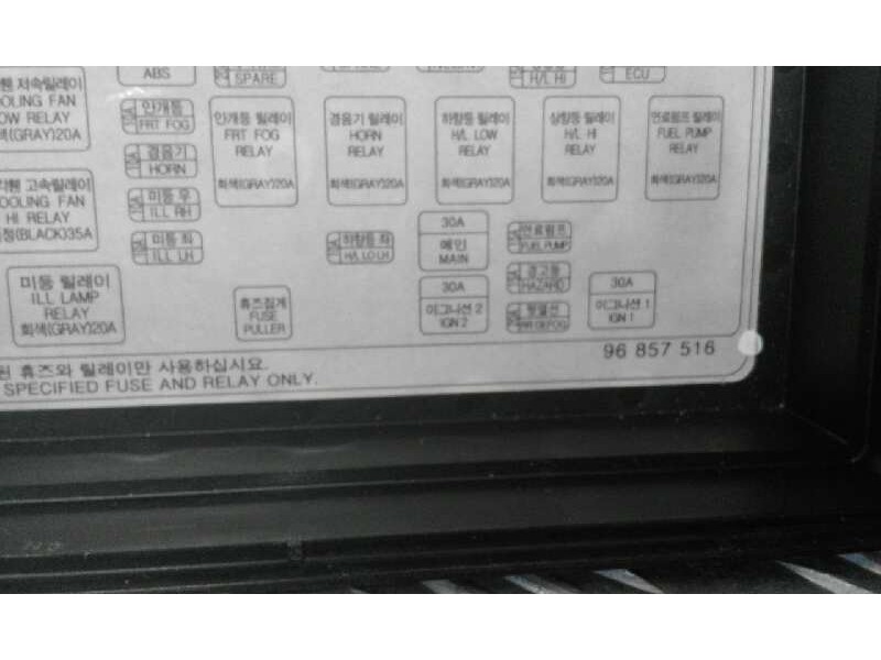 Recambio de caja reles / fusibles para daewoo matiz cd   |   05.03 - 12.04 | 2003 - 2004 | 64 cv / 47 kw referencia OEM IAM 9685
