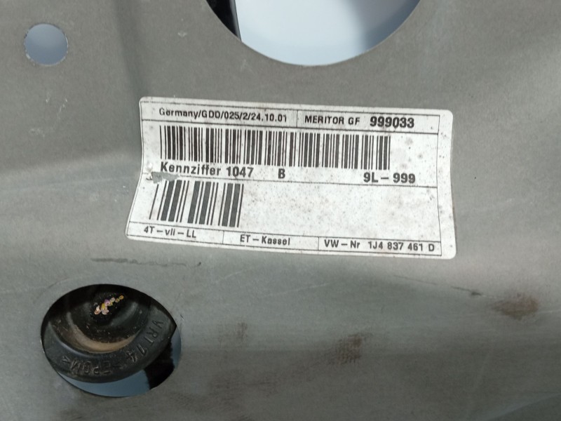 Recambio de elevalunas delantero izquierdo para volkswagen golf iv (1j1) 1.9 tdi referencia OEM IAM 1J4837729BK  