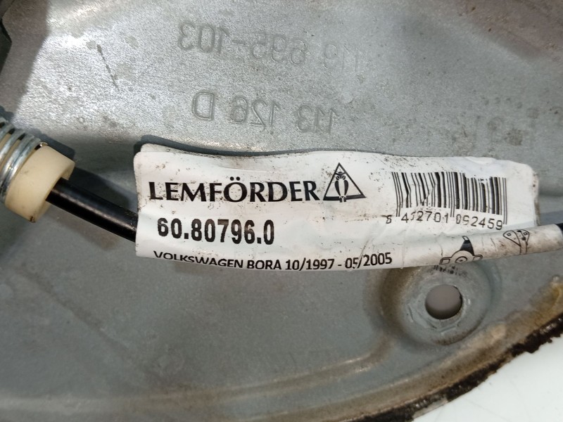 Recambio de elevalunas trasero derecho para volkswagen golf iv (1j1) 1.9 tdi referencia OEM IAM 1J4839730  