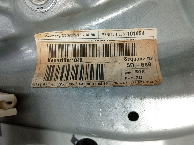 Recambio de elevalunas trasero derecho para volkswagen golf iv (1j1) 1.9 tdi referencia OEM IAM 1J4839730  