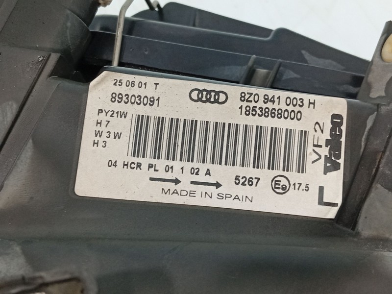 Recambio de faro izquierdo para audi a2 (8z0) 1.4 tdi referencia OEM IAM 8Z0941003K  