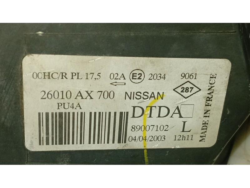 Recambio de piloto delantero derecho para nissan micra iii (k12) 1.2 16v referencia OEM IAM   