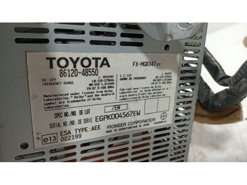 Recambio de sistema audio / radio cd para lexus rx 400h referencia OEM IAM   