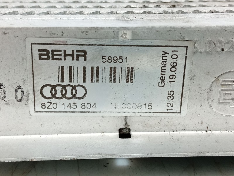 Recambio de intercooler para audi a2 (8z0) 1.4 tdi referencia OEM IAM 8Z0145805E  