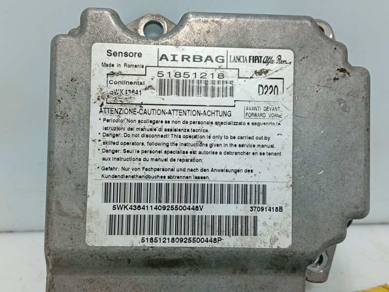Recambio de centralita airbag para fiat bravo ii (198_) 1.6 d multijet (198axh1b) referencia OEM IAM   