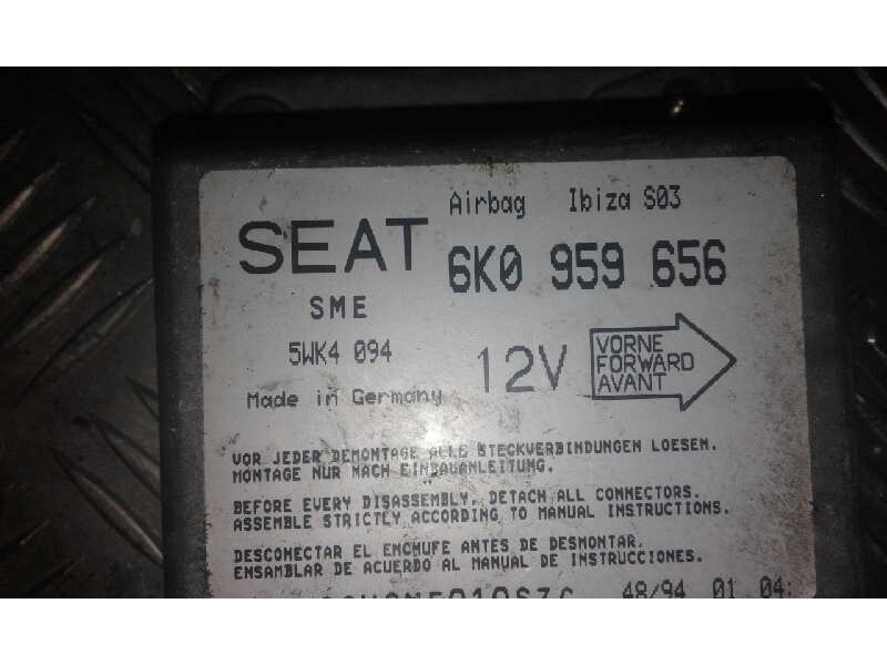 Recambio de centralita airbag para seat ibiza (6k) clx   |   09.95 - 12.96 | 1995 - 1996 | 90 cv / 66 kw referencia OEM IAM  6K0