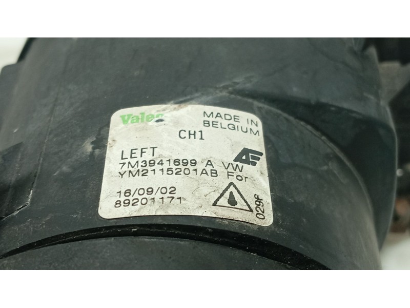 Recambio de faro antiniebla izquierdo para seat alhambra (7v8, 7v9) 1.9 tdi referencia OEM IAM 7M0941699A  