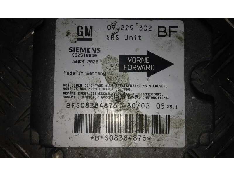 Recambio de centralita airbag para opel astra g berlina club   |   04.00 - 12.04 | 2000 - 2004 | 84 cv / 62 kw referencia OEM IA