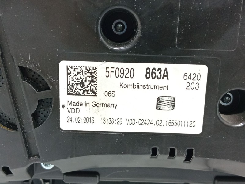 Recambio de cuadro instrumentos para seat leon (5f1) 1.6 tdi referencia OEM IAM   