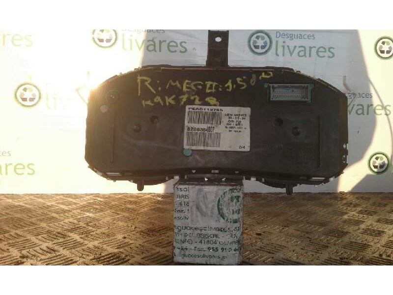 Recambio de cuadro instrumentos para renault megane ii berlina 5p confort expression   |   07.02 - 12.05 | 2002 - 2005 | 101 cv 