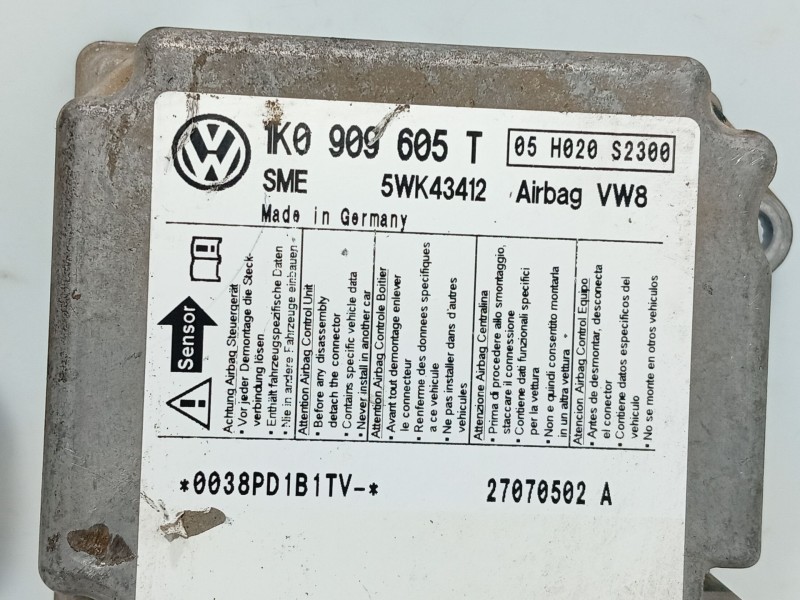 Recambio de centralita airbag para seat altea (5p1) 1.9 tdi referencia OEM IAM   