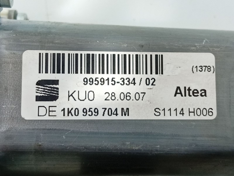 Recambio de motor elevalunas trasero derecho para seat altea (5p1) 1.9 tdi referencia OEM IAM   