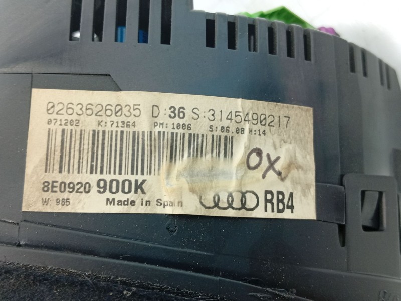 Recambio de cuadro instrumentos para audi a4 b6 avant (8e5) 2.5 tdi referencia OEM IAM 8E1857041G24A  