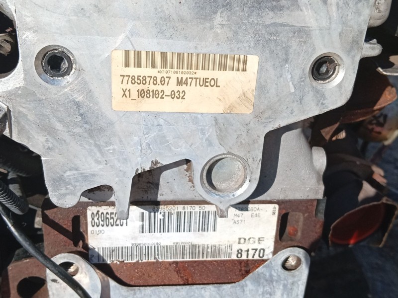 Recambio de motor completo para bmw 3 (e46) 320 d referencia OEM IAM 11007788530 / 11007788531  