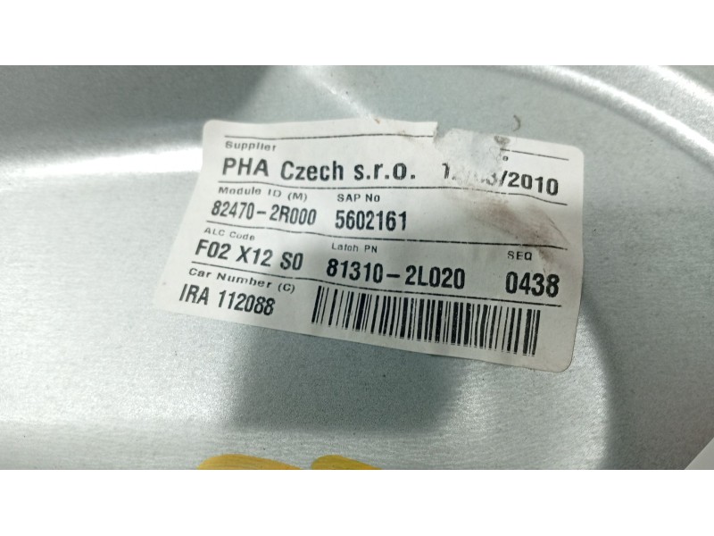 Recambio de elevalunas delantero izquierdo para hyundai i30 (fd) 1.4 referencia OEM IAM 824712R000  