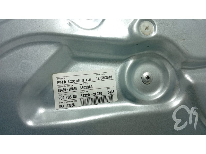 Recambio de elevalunas delantero derecho para hyundai i30 (fd) 1.4 referencia OEM IAM 824812R000  