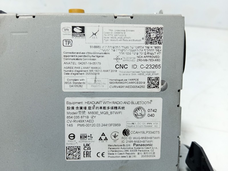 Recambio de sistema audio / radio cd para skoda kamiq (nw4) 1.0 tsi referencia OEM IAM   