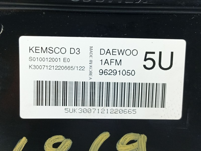 Recambio de centralita motor uce para chevrolet matiz (m200, m250) 0.8 referencia OEM IAM   