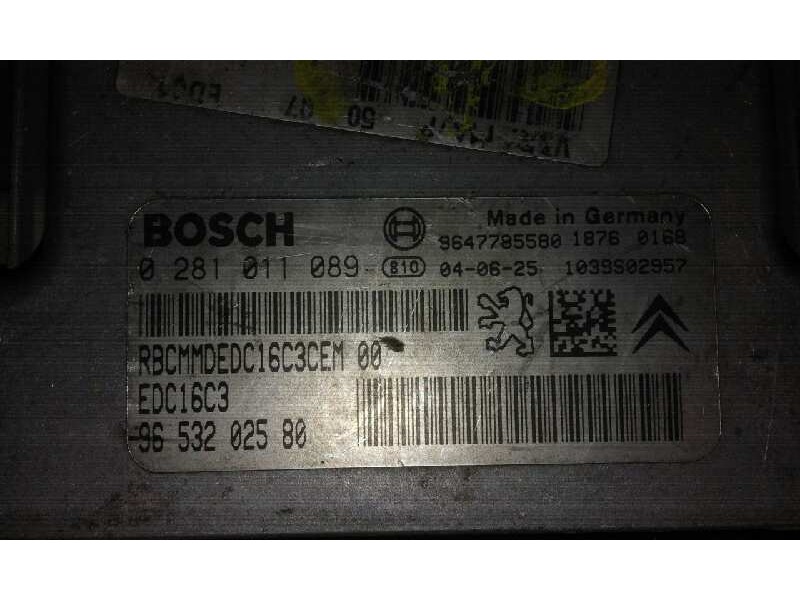 Recambio de centralita motor uce para peugeot 206 berlina e-music   |   01.04 - 12.05 | 2004 - 2005 | 68 cv / 50 kw referencia O