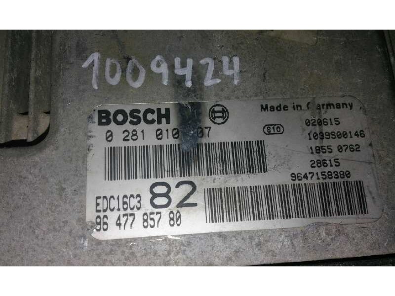 Recambio de centralita motor uce para peugeot 206 berlina e-music   |   01.04 - 12.05 | 2004 - 2005 | 68 cv / 50 kw referencia O