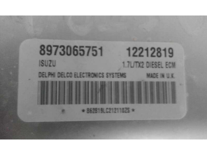 Recambio de centralita motor uce para opel astra g berlina club   |   12.99 - 12.03 | 1999 - 2003 | 75 cv / 55 kw referencia OEM