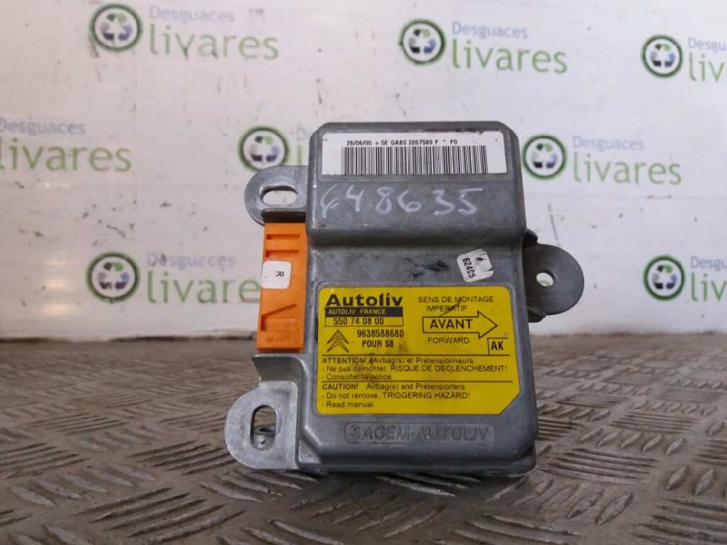 Recambio de centralita airbag para citroen saxo 1.1   |   0.99 - 0.03 | 1999 - 2003 | 60 cv / 44 kw referencia OEM IAM 550740800