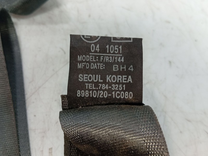 Recambio de cinturon seguridad trasero derecho para hyundai getz (tb) 1.1 referencia OEM IAM 898201C000LT  