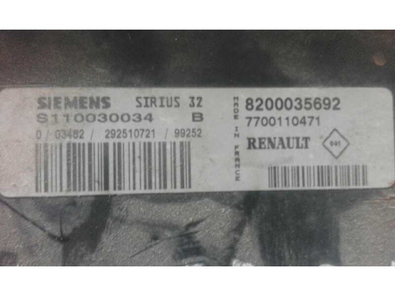 Recambio de centralita motor uce para renault megane i classic (la0)    |   0.96 - 0.01 | 1996 - 2001 referencia OEM IAM 8200035